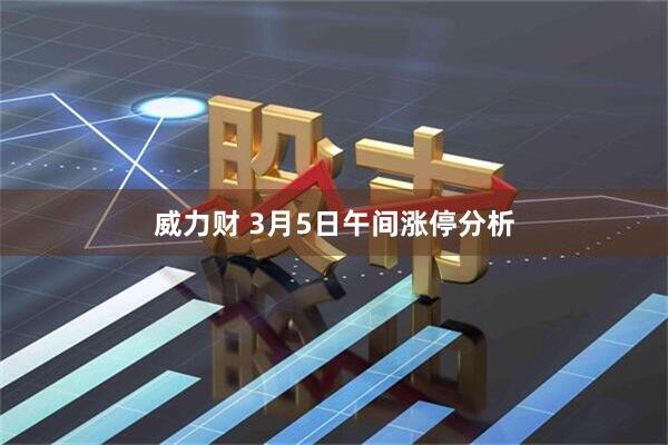 威力财 3月5日午间涨停分析