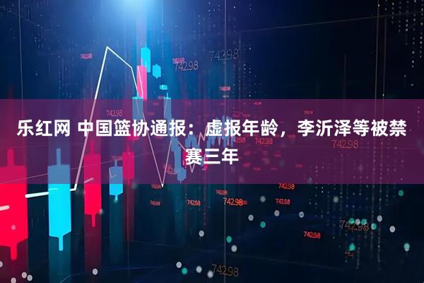 乐红网 中国篮协通报：虚报年龄，李沂泽等被禁赛三年