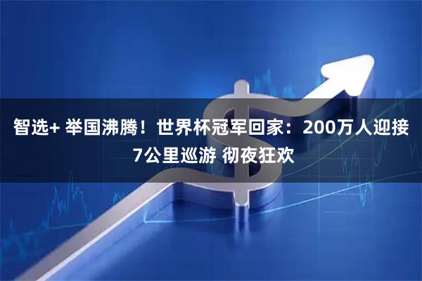 智选+ 举国沸腾！世界杯冠军回家：200万人迎接 7公里巡游 彻夜狂欢