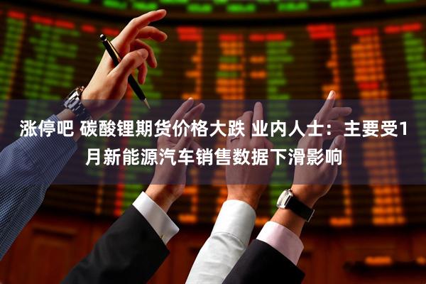 涨停吧 碳酸锂期货价格大跌 业内人士：主要受1月新能源汽车销售数据下滑影响