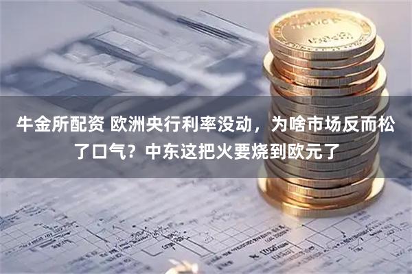 牛金所配资 欧洲央行利率没动，为啥市场反而松了口气？中东这把火要烧到欧元了