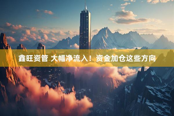 鑫旺资管 大幅净流入！资金加仓这些方向