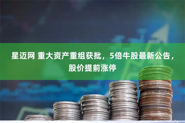 星迈网 重大资产重组获批，5倍牛股最新公告，股价提前涨停